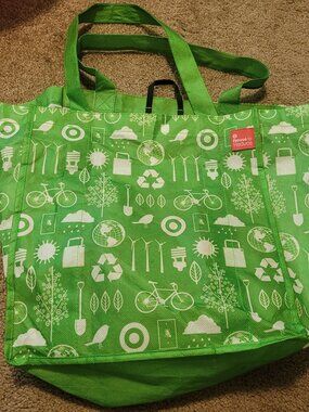 Green Target reusable grocery tote bag